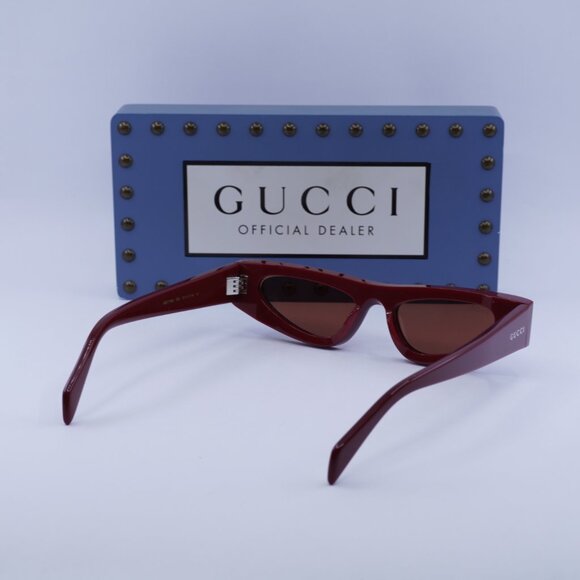 Gucci GG1779S 003 Cat Eye Sunglasses - Burgundy/Brown main image 10